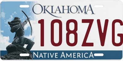 OK license plate 108ZVG