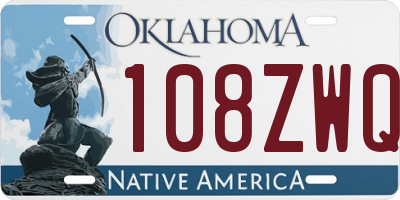 OK license plate 108ZWQ