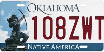 OK license plate 108ZWT