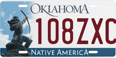 OK license plate 108ZXC