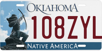 OK license plate 108ZYL