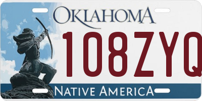 OK license plate 108ZYQ