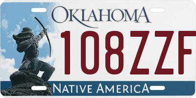 OK license plate 108ZZF