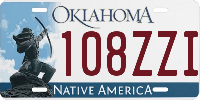 OK license plate 108ZZI