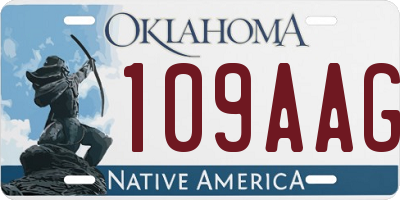 OK license plate 109AAG