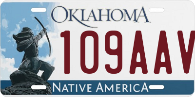 OK license plate 109AAV