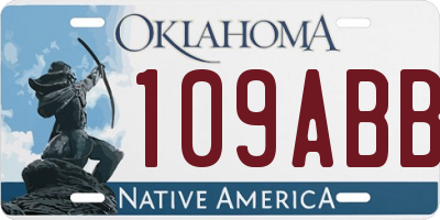 OK license plate 109ABB