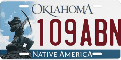OK license plate 109ABN