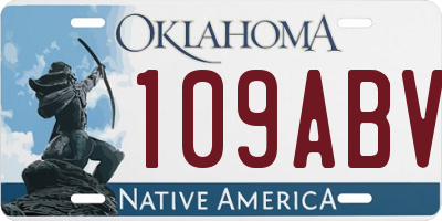 OK license plate 109ABV
