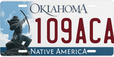 OK license plate 109ACA