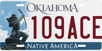 OK license plate 109ACE