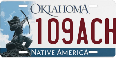 OK license plate 109ACH