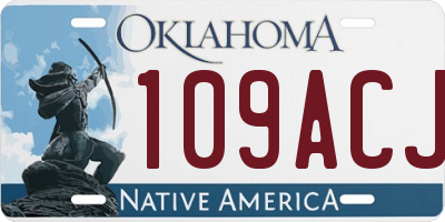 OK license plate 109ACJ