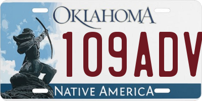 OK license plate 109ADV