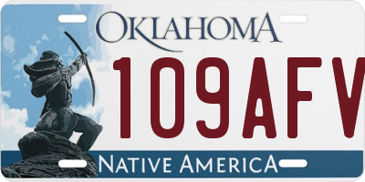 OK license plate 109AFV