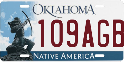 OK license plate 109AGB