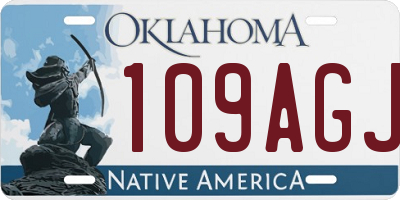 OK license plate 109AGJ