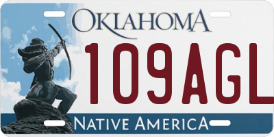 OK license plate 109AGL
