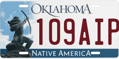 OK license plate 109AIP