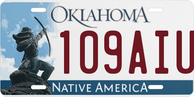 OK license plate 109AIU