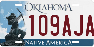 OK license plate 109AJA