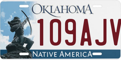 OK license plate 109AJV