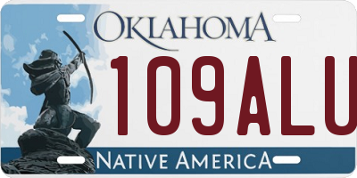 OK license plate 109ALU