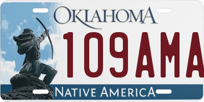 OK license plate 109AMA