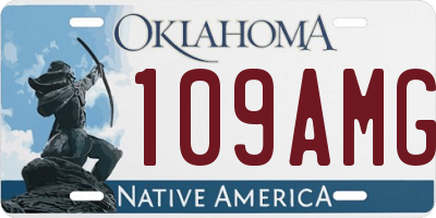 OK license plate 109AMG