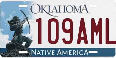 OK license plate 109AML