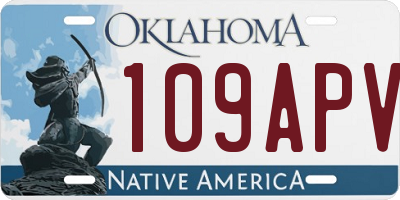 OK license plate 109APV