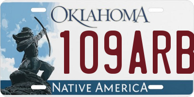 OK license plate 109ARB
