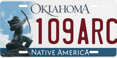 OK license plate 109ARC