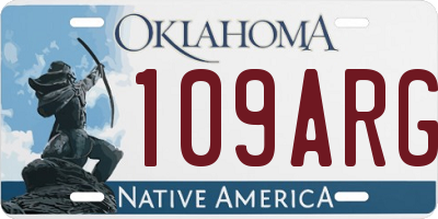 OK license plate 109ARG