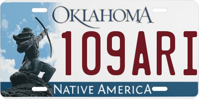 OK license plate 109ARI