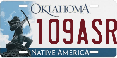 OK license plate 109ASR
