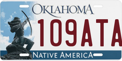 OK license plate 109ATA