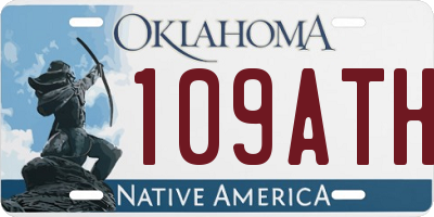 OK license plate 109ATH