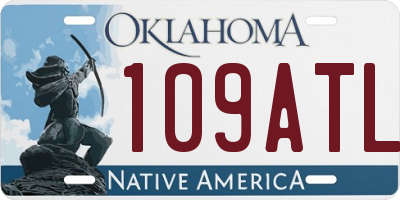 OK license plate 109ATL