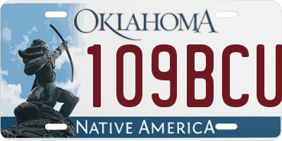 OK license plate 109BCU
