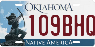 OK license plate 109BHQ