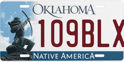 OK license plate 109BLX