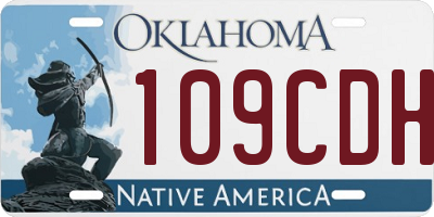 OK license plate 109CDH