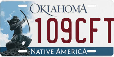 OK license plate 109CFT