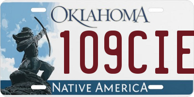 OK license plate 109CIE