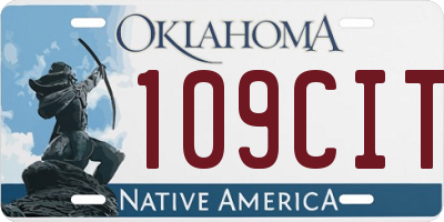 OK license plate 109CIT