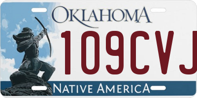 OK license plate 109CVJ