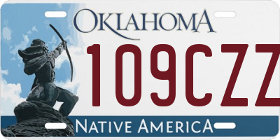 OK license plate 109CZZ