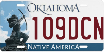 OK license plate 109DCN