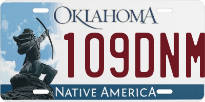OK license plate 109DNM